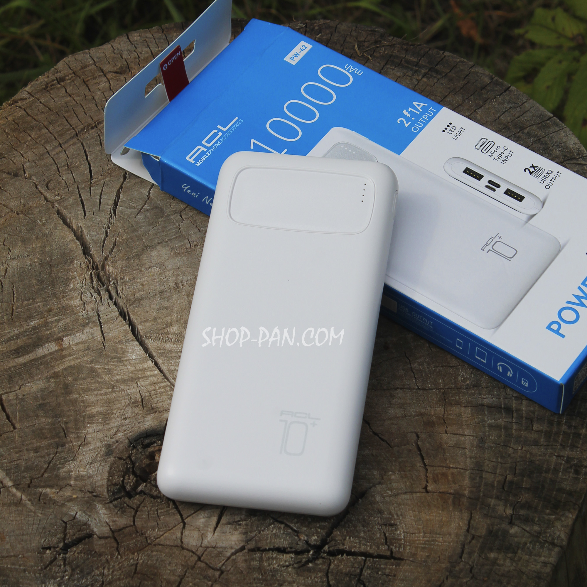 Надежный компактный павербанк 10000 mAh для зарядки смартфона и других ...